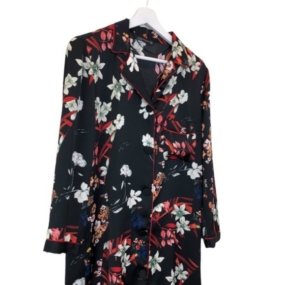 Zara Floral Soft Button Down Kimono - Picture 2 of 9
